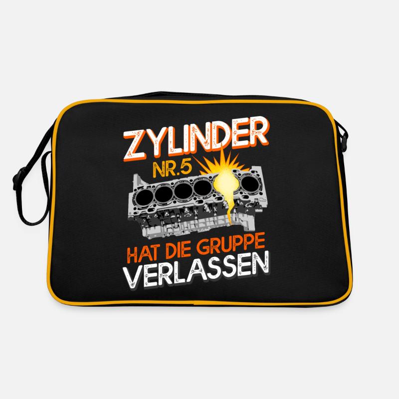 4 oder 5 Zylinder Automobilfans Tuner Autotuning Retro Tasche