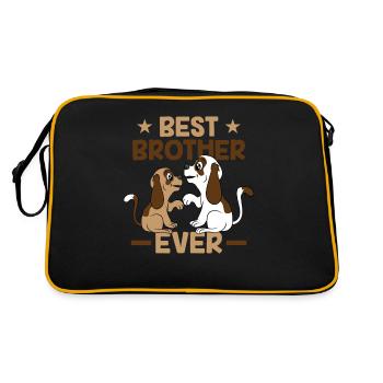 MEILLEUR BROTHER EVER DOGS by The Manzanita - Sac Retro - noir/or - Dos