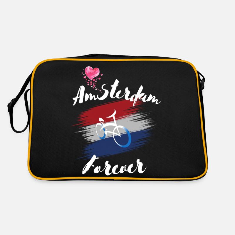 Amsterdam Forever - Retro Bag - black/gold