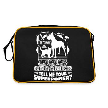 Toiletteur de chien Je suis un chien Toiletteur Chemises - Sac Retro - noir/or - Dos