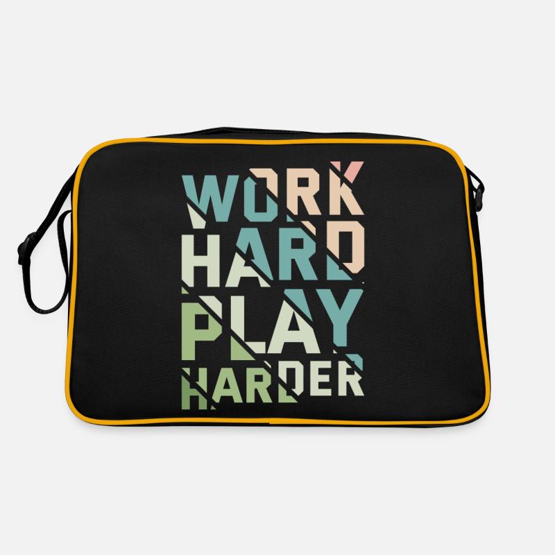 WORK HARD PLAY HARDER Retro Bag