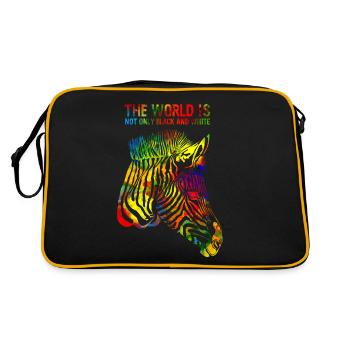 Zebra - Retro Tasche - Schwarz/Gold - Hinten