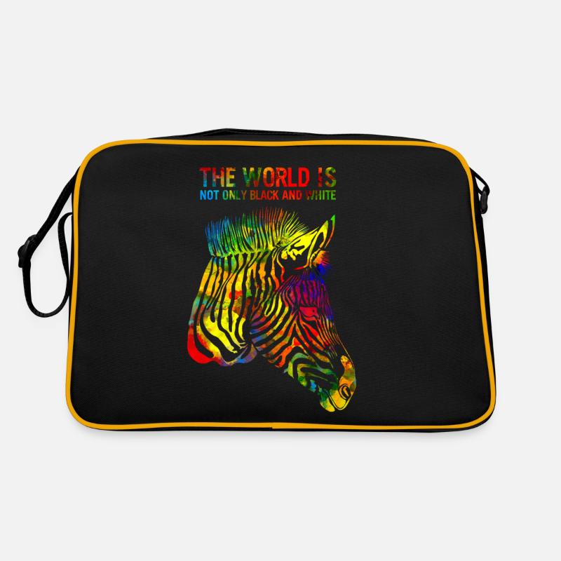 Zebra - Retro Tasche - Schwarz/Gold