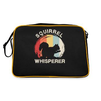 Squirrel Animal Forest - Retro Bag - black/gold - Back