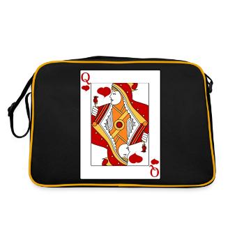coeur dame cadeau de couple jeu de cartes amour - Sac Retro - noir/or - Dos