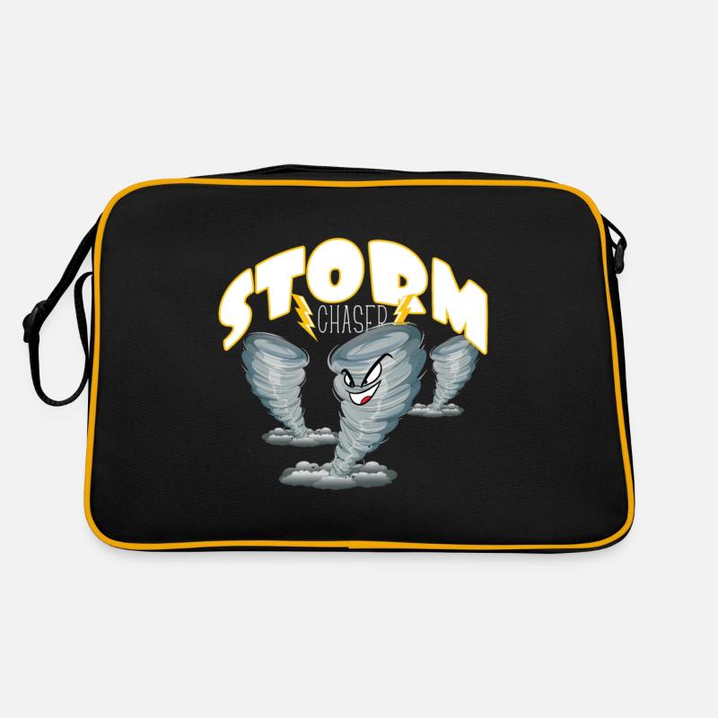 Angry Tornado Storm Chaser Retro Tasche