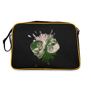 Skull Skull, Yin and Yang Skull, Yin-Yang - Retro Bag - black/gold - Back