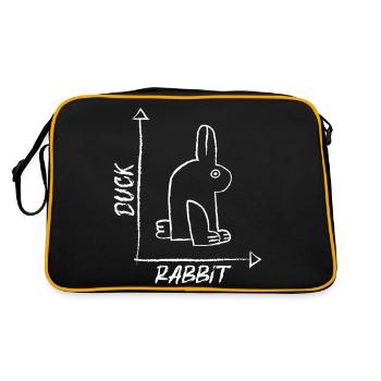 Duck Optical Illusion - Retro Bag - black/gold - Back