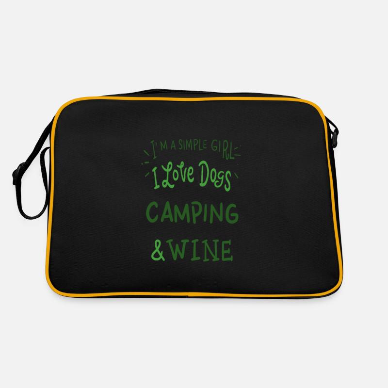 Ich Bin Eine Einfache Frau Ich Liebe Hunde Retro Tasche