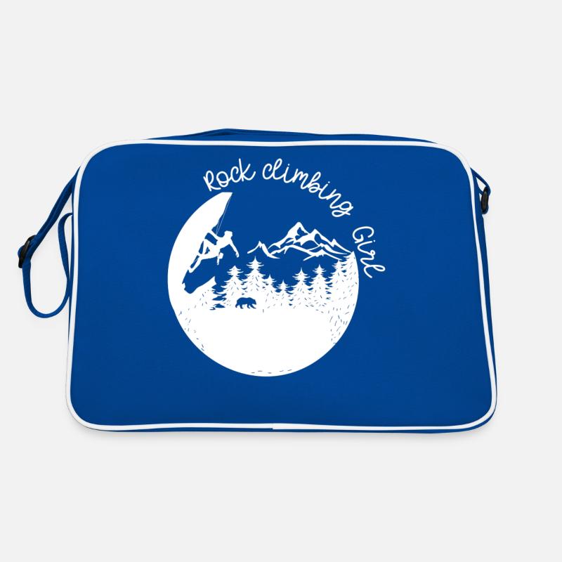 Felsklettern Mädchen (2) Retro Tasche
