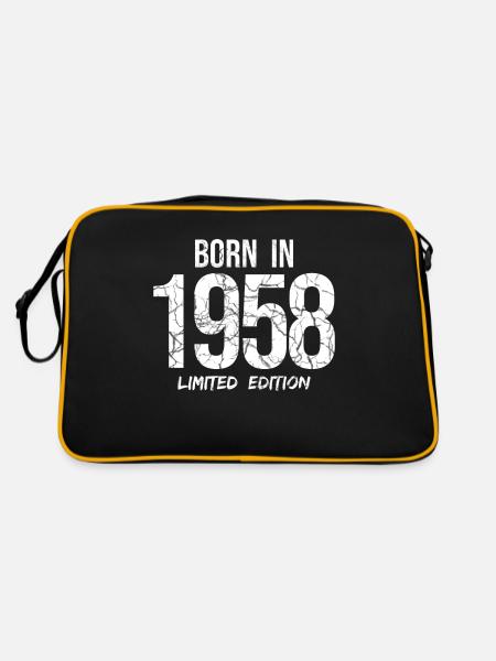 63RD BIRTHDAY - BORN IN 1958 LIMITED EDITION - Retro Bag - black/gold - Back