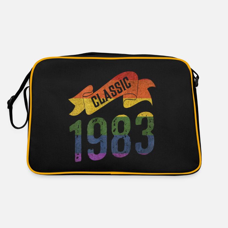 Classic 1983 Rainbow Colors - Retro Bag - black/gold