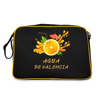 Agua de Valencia, Valence, Espagne, vacances, Fun - Sac Retro - noir/or - Dos