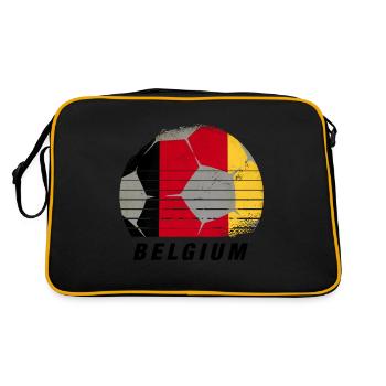 Belgium Football, Belgique Football - Sac Retro - noir/or - Dos