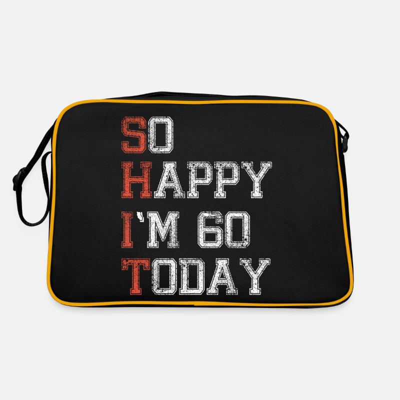 im so happy im 60 today Retro Tasche