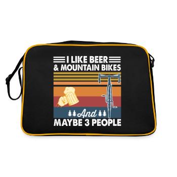 I love beer - Retro Bag - black/gold - Back