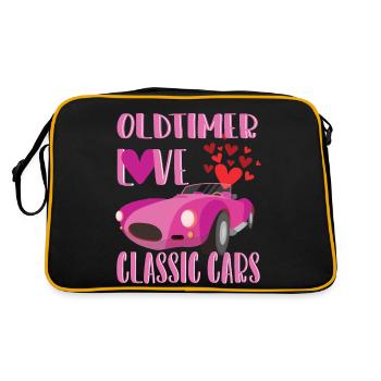 Oldtimer Love -classic cars - Sac Retro - noir/or - Dos