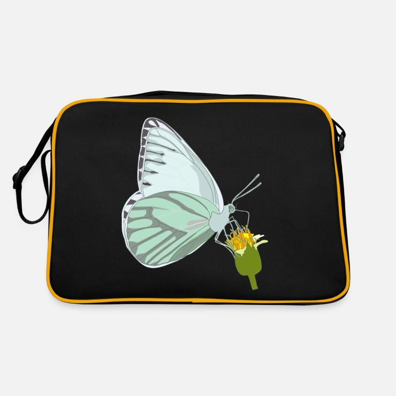 Papillon avec fleur Sac Retro