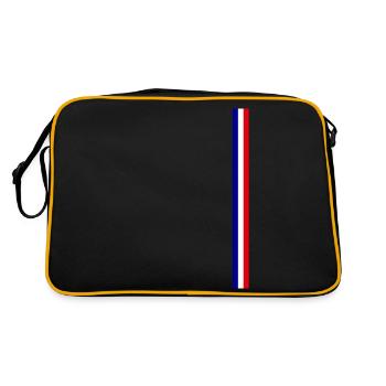 Drapeau français - bleu blanc rouge - Sac Retro - noir/or - Dos