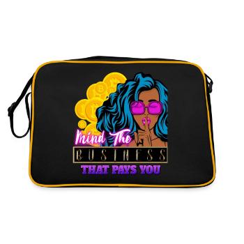 Mind the ₿factories - Retro Bag - black/gold - Back