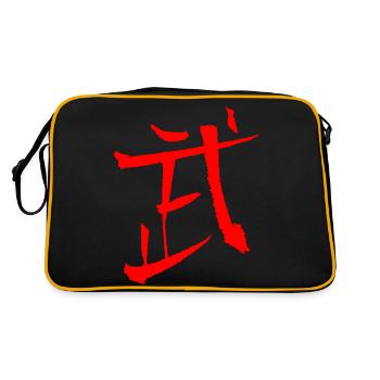 Bu (guerre) japonais Kanji / Caractères - BUDO - Sac Retro - noir/or - Dos
