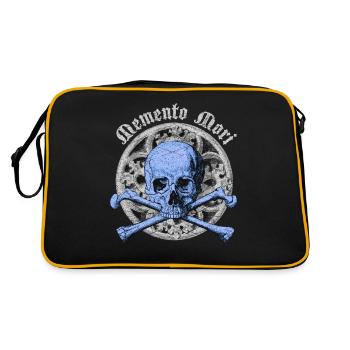 Crâne Totenkopf gothique Memento-Mori Schädel - Sac Retro - noir/or - Dos