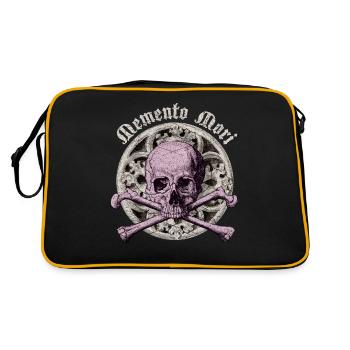 Crâne Totenkopf gothique Memento-Mori Schädel - Sac Retro - noir/or - Dos