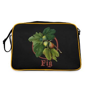 Figues, illustration vintage - Sac Retro - noir/or - Dos