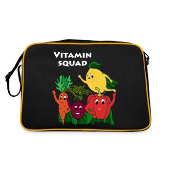 Vitamin Squad Superfood Vegetables Vegan - Retro Bag - black/gold - Back
