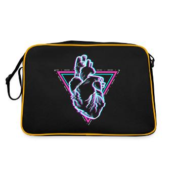 Glitched Heart - Retro Bag - black/gold - Back