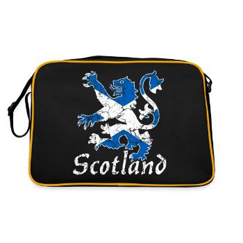 Écosse Ecosse Écossaise Drapeau écossais - Sac Retro - noir/or - Dos