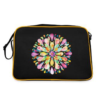 Chemise Mandala, Chemise Mandala Lotus Floral, Mandala - Sac Retro - noir/or - Dos