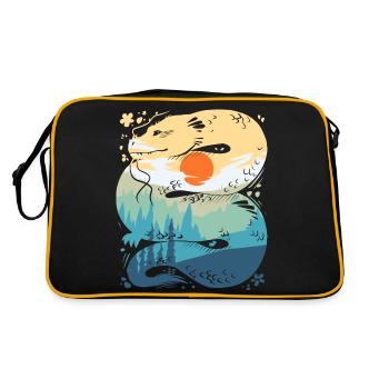 Sunrise Dragon - Sac Retro - noir/or - Dos