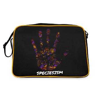 Stop au spécisme Empreinte de main animale - Sac Retro - noir/or - Dos