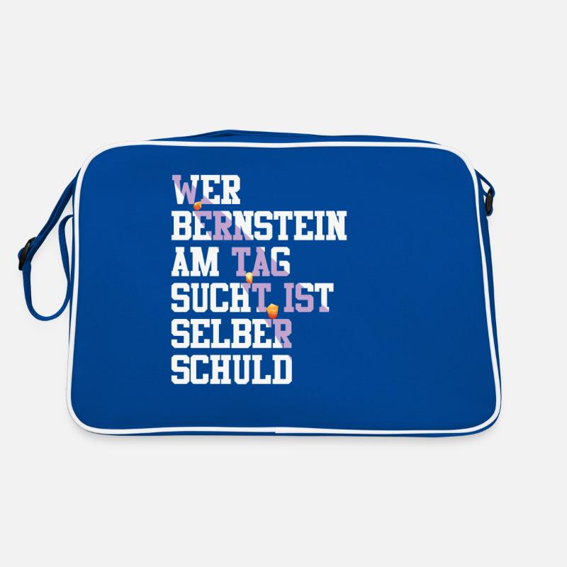 Bernstein Strand Urlaub Lampe Ostsee Geschenkidee Retro Tasche