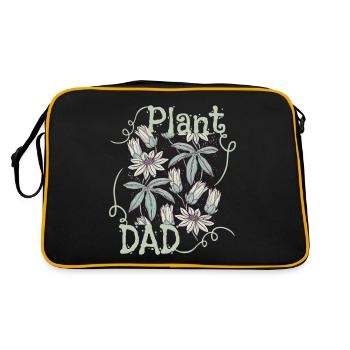 Plant-Dad, Plant-Daddy, Plantes, Drôle de dicton - Sac Retro - noir/or - Dos