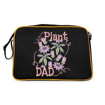 Plant-Dad, Plant-Daddy, Plantes, Drôle de dicton - Sac Retro - noir/or - Dos