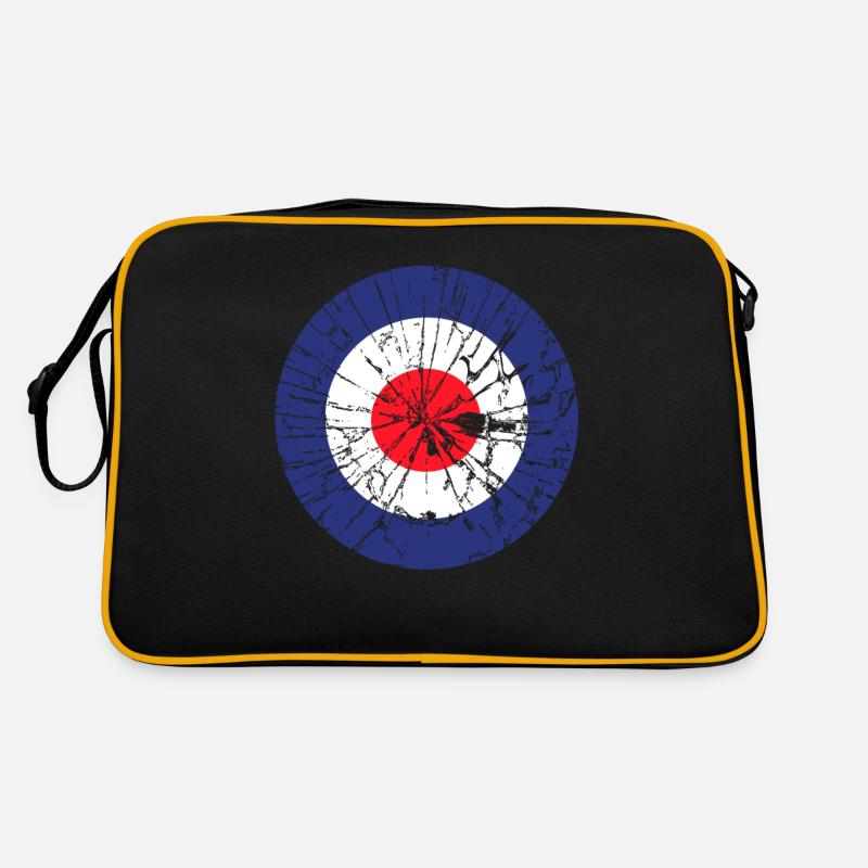 Britisch Target als gebrochenes Glas Retro Tasche