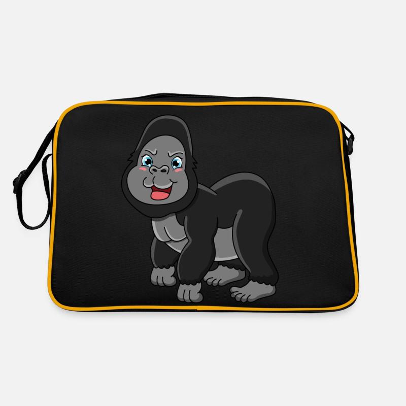 Gorilla - Retro Tasche - Schwarz/Gold