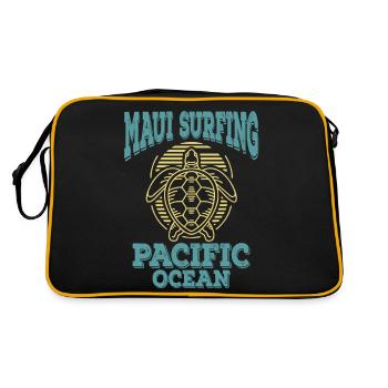 Maui Hawaii Surf sur la plage - Sac Retro - noir/or - Dos