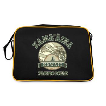 Hawaï mon paradis, surf - Sac Retro - noir/or - Dos