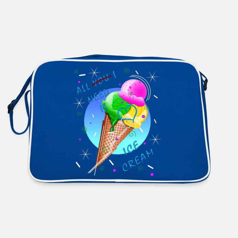 Eis Eiscreme Eissorten Eismaschine Vanilleeis Retro Tasche