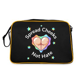 Spread Cheeks Not Hate - Retro Bag - black/gold - Back