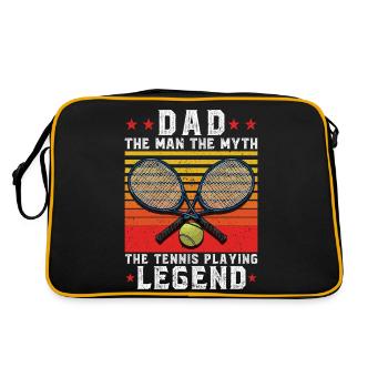 La légende du tennis - Sac Retro - noir/or - Dos