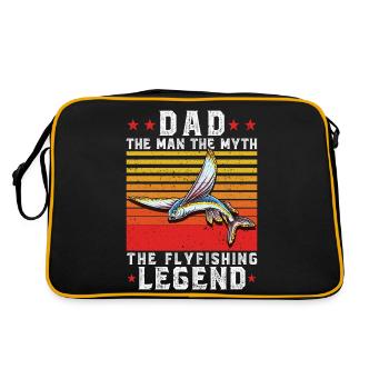 La légende de la pêche à la mouche - Sac Retro - noir/or - Dos