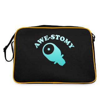 Awe-stomy - Retro Bag - black/gold - Back