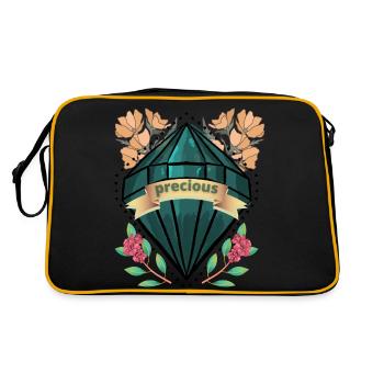Precious Floral Gemstone - Retro Bag - black/gold - Back