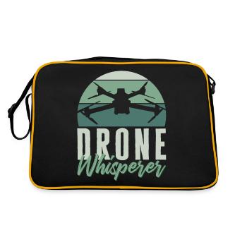 Funny Drone Pilot Drone Whisperer Quadcopter - Retro Tasche - Schwarz/Gold - Hinten
