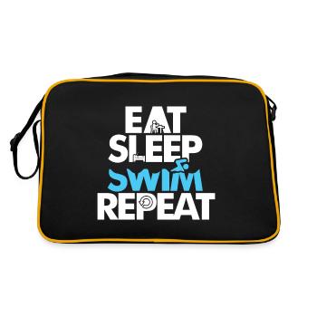 Eat Sleep Swim Repeat - Retro Bag - black/gold - Back