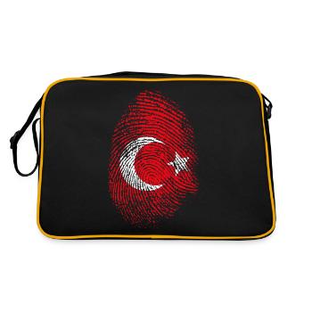 Turquie Drapeau des empreintes digitales turques - Sac Retro - noir/or - Dos
